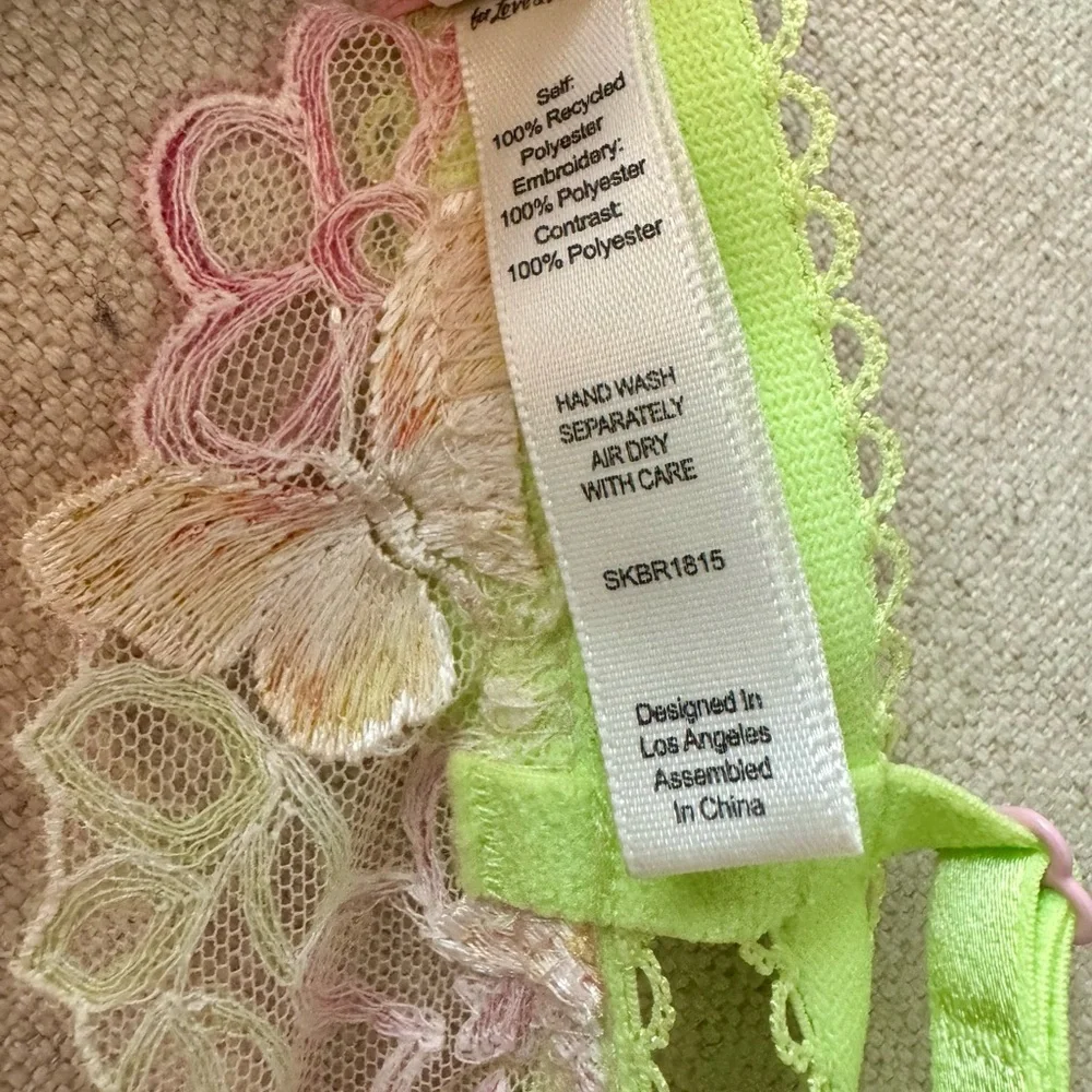 For Love And Lemons Sunset Butterfly Ruffle Bralette
